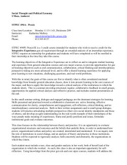 STPEC 494PI/497P Praxis