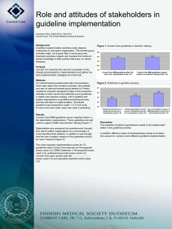 Background Guideline implementation activities rarely depend