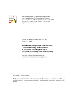 Period Parity Progression Measures with Continued Fertility