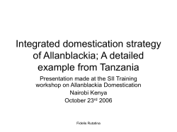 Integrated domestication strategy of Allanblackia