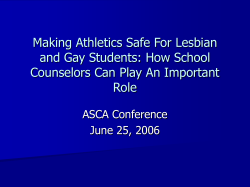 Making Sport Safe for Lesbian and Gay Athletes and Coaches