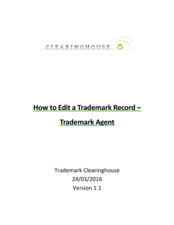 How to edit a trademark record