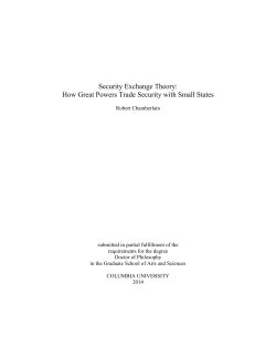 Security Exchange Theory - Academic Commons