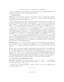 1. Normal forms via Uniformization Theorem These are alternative