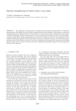 Masonry strengthening by metal tie-bars, a case study