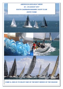 Entry Form Abersoch Keelboat Week 2017