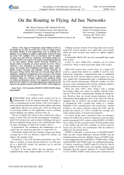 On the Routing in Flying Ad hoc Networks