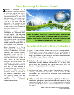 Green Technology for Business Growth Benefits of Adopting