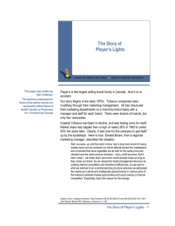 The Story of Player`s Lights - Physicians for a Smoke