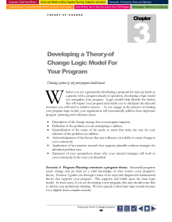 Developing a Theory-of Change Logic Model For Your Program