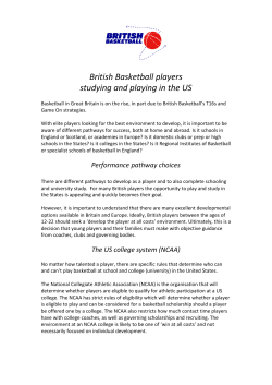 British Basketball players studying and playing in the