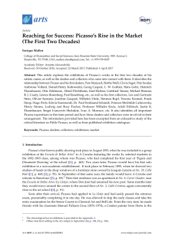 Reaching for Success: Picasso`s Rise in the Market (The First Two