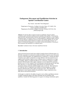 Endogenous Movement and Equilibrium Selection in Spatial