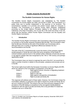 Double Jeopardy issues - Scottish Human Rights Commission