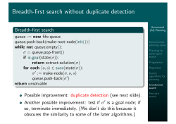 Breadth-first search without duplicate detection