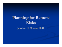 Planning for Low Probability/High Magnitude Emerging Risks