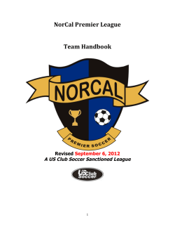 NorCal Premier League Team Handbook