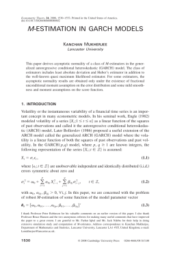 m-estimation in garch models
