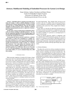 Abstract, Multifaceted Modeling of Embedded Processors for System