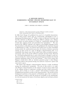A MENGER REDUX: EMBEDDING METRIC SPACES