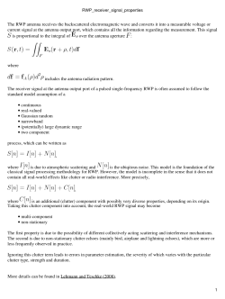 The RWP antenna receives the backscattered electromagnetic wave