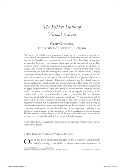 The Ethical Status of Virtual Actions