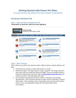 Schedule an Appointment - Power Pet Sitter Support