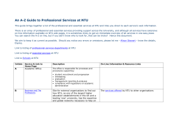 A-Z of Professional Services Support for Academic Practice at NTU