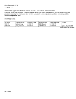 CBA Rules v01/17.1 - Colleyville Baseball Association