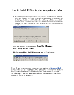 How to Install PHStat in your computer or Labs