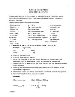 dimensional analysis