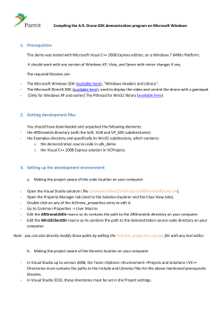 Compiling the A.R. Drone SDK demonstration program on Microsoft