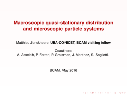 Macroscopic quasi-stationary distribution and microscopic particle