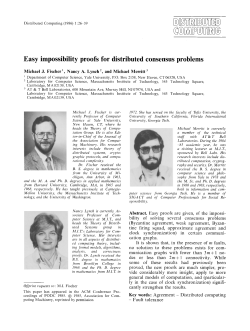 Easy impossibility proofs for distributed consensus problems