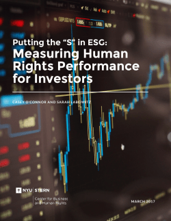 Putting the `S` in ESG: Measuring Human Rights Performance for