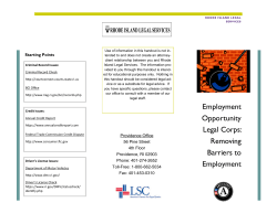 Employment Opportunity Legal Corps: Removing Barriers to