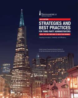 strategies and best practices - Transamerica Retirement Solutions