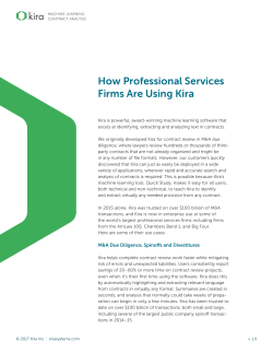 How Professional Services Firms Are Using Kira