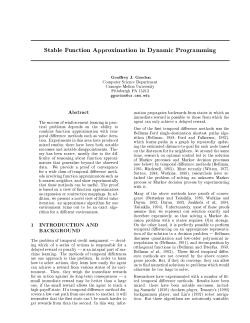 Stable Function Approximation in Dynamic Programming
