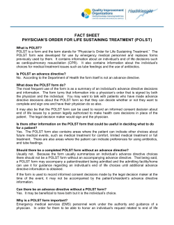Fact Sheet on POLST