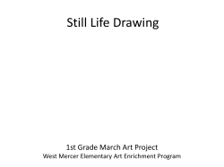 1- March- Still Life Drawing Powerpoint