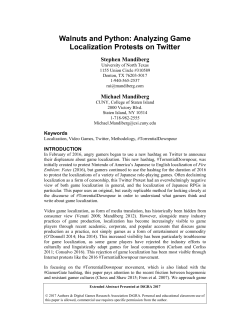 Analyzing Game Localization Protests on Twitter