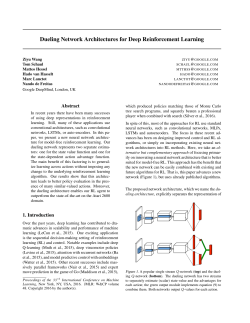 Dueling Network Architectures for Deep Reinforcement Learning