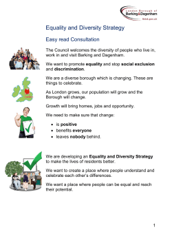 Equality and Diversity Strategy - London Borough of Barking and