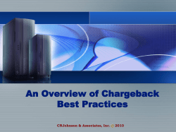 Back to the Future in Search of Chargeback Best