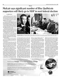 Mulcair says significant number of Bloc