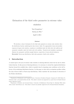 Estimation of the third order parameter in extreme value statistics