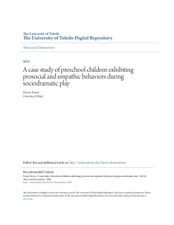 A case study of preschool children exhibiting prosocial and
