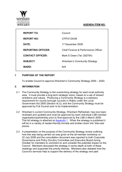 appendix 1 - Wrexham County Borough Council