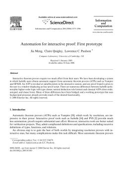 Automation for interactive proof: First prototype